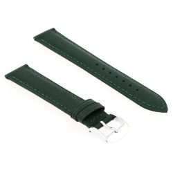 Bracelet cuir vachette grain saffiano soho 18/16mm vert empire couture t/t  doublure vachette nubuck  anse d'clic - bracelets - edora - 1