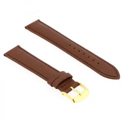 Bracelet cuir vachette grain lézard mat opaline 18/16mm vison couture t/t doublure vachette nubuck - bracelets - edora - 1