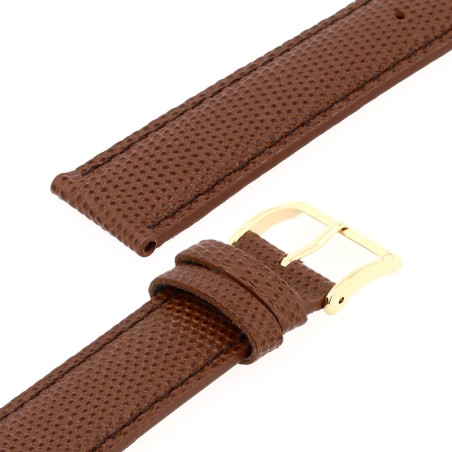 Bracelet cuir vachette grain lézard mat opaline 18/16mm vison couture t/t doublure vachette nubuck – bracelets montre