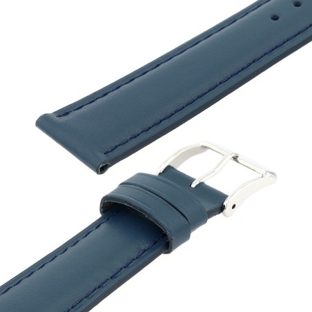 Bracelet cuir vachette satinée miami 18/16mm marine couture t/t doublure vachette nubuck – bracelets montre
