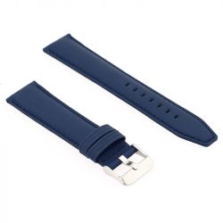 Bracelet cuir vachette mat missouri 20/18mm marine couture th* doublure veau déperlant - bracelets - edora - 1