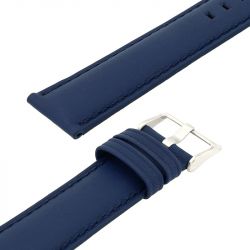 Bracelet cuir vachette mat missouri 20/18mm marine couture th* doublure veau déperlant - bracelets - edora - 2