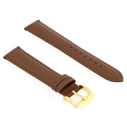 Bracelet cuir veau grainé mat boston 18/16mm cognac couture t/t doublure vachette nubuck - bracelets - edora - 1