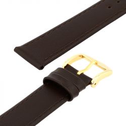 Bracelet cuir veau box leeds 18/16mm vison couture t/t doublure vachette nubuck - bracelets - edora - 2