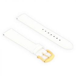 Bracelet cuir agneaitscreen 18/16mm blanccouturet/tdoublure vachette nubuck - bracelets - edora - 1