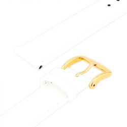 Bracelet cuir agneaitscreen 18/16mm blanccouturet/tdoublure vachette nubuck - bracelets - edora - 2