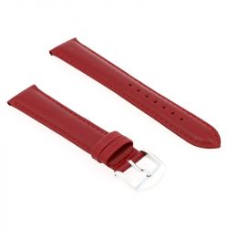Bracelet cuir agneau screen 18/16mm rouge couture t/t doublure vachette nubuck - bracelets - edora - 1
