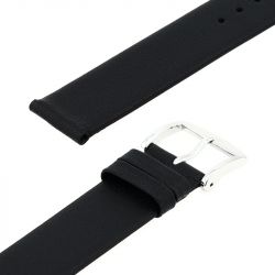 Bracelet cuir agneau lisse trendy 18/18mm noir sans couture doublure agneau - bracelets - edora - 2