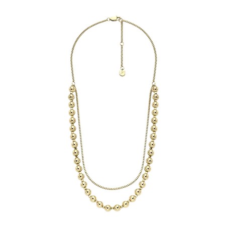 Collier femme fossil acier doré et perles all stacked up ja7248710 – colliers femme