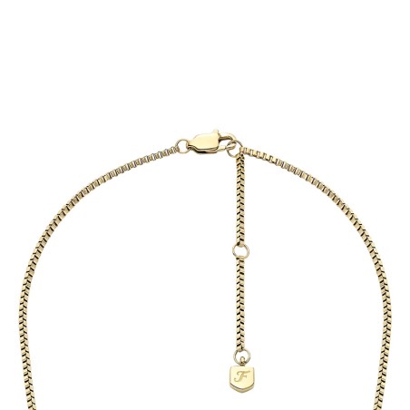 Collier femme fossil acier doré et perles all stacked up ja7248710 – colliers femme