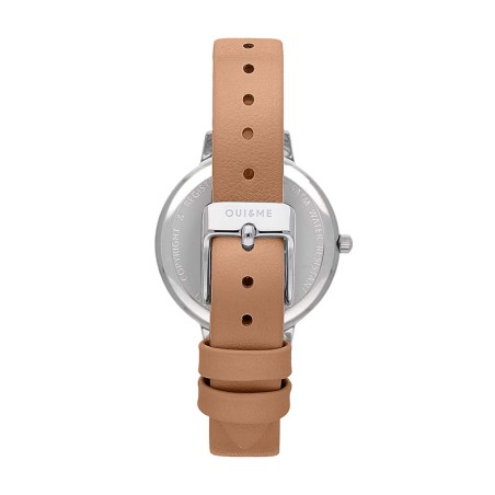 Montre femme oui&amp;me fleurette cuir marron me010248 – montres femme