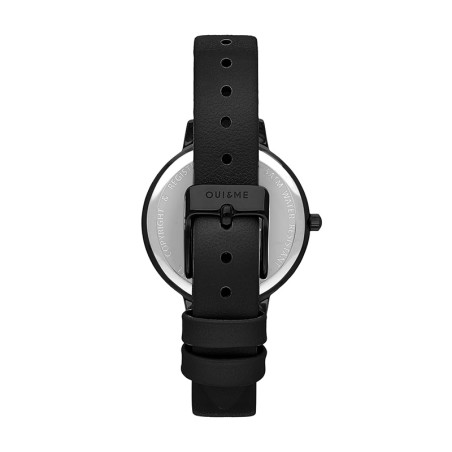 Montre femme oui&amp;me fleurette cuir noir me010257 – montres femme