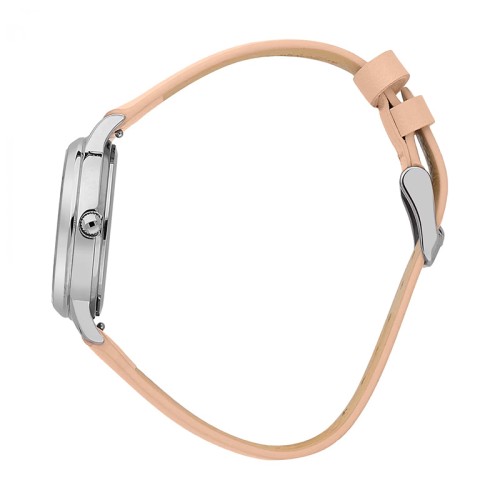 Montre Coffret Femme Solaire OUI&ME Cuir Rose et Acier Argenté ME010373
