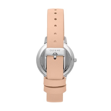 Montre coffret femme solaire oui&amp;me cuir rose et acier argenté me010373 – montres femme