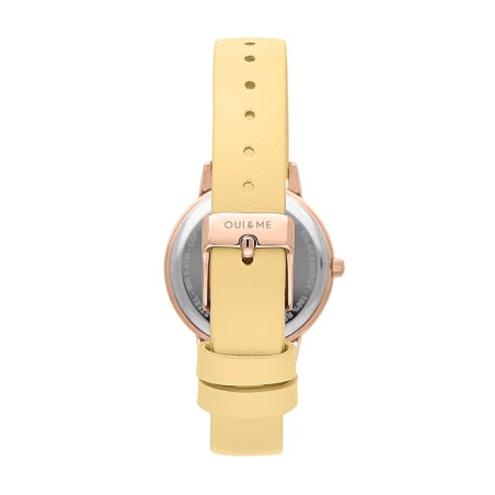 Montre femme oui&amp;me cuir jaune me010377 – montres femme