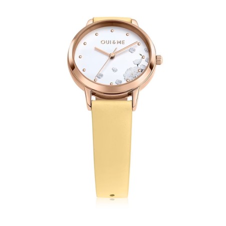 Montre femme oui&amp;me cuir jaune me010377 – montres femme