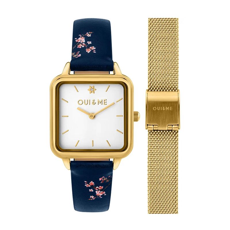 Montre femme oui&me harmonie cuir bleu me010380 - montres-femme - edora Montre femme oui&me harmonie cuir bleu me010380 - montres-femme - edora