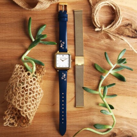 Montre femme oui&amp;me harmonie cuir bleu me010380 – montres femme