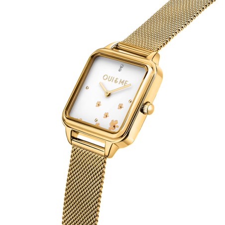 Montre femme oui&amp;me harmonie acier doré me010382 – montres femme