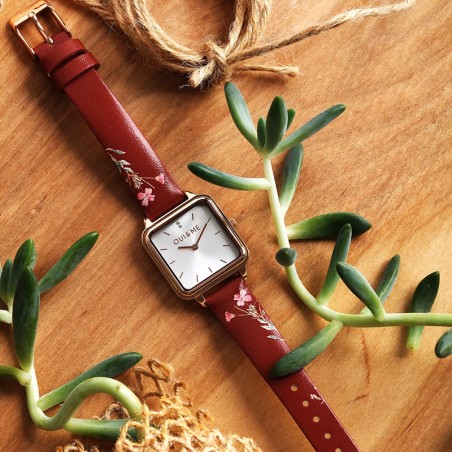 Montre femme oui&amp;me harmonie cuir rouge  me010384 – montres femme
