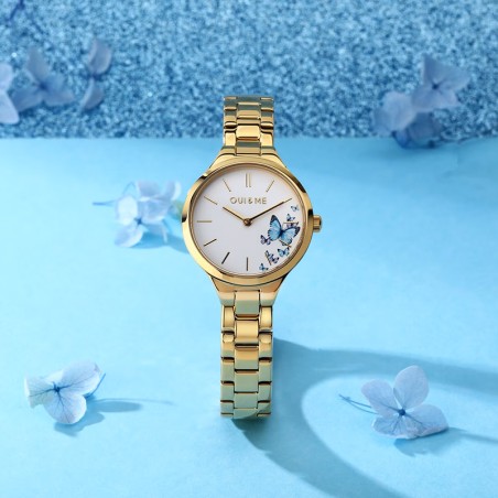 Montre femme oui&amp;me jolie acier doré me010399 – montres femme