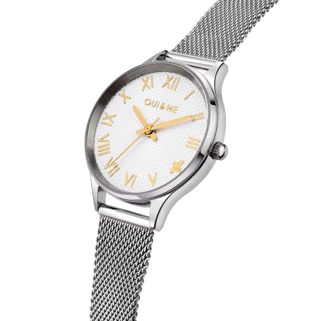 Montre femme oui&amp;me bichette acier argenté me010409 – montres femme