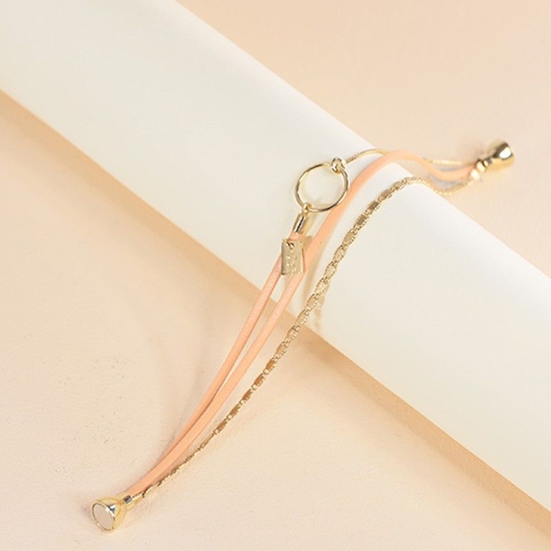 Bracelet femme flowers for zoé tabatha bloom doré et cuir tabatha107t1 - fete-des-meres - edora