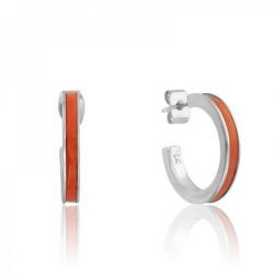 Boucles d'oreilles femme créoles flowers for zoé paradis macaron argenté paradis080tu - boucles-d-oreilles-femme - edora - 0