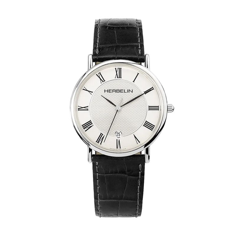 Montre homme herbelin classique cuir noir 12248ap08 - montres-homme - edora