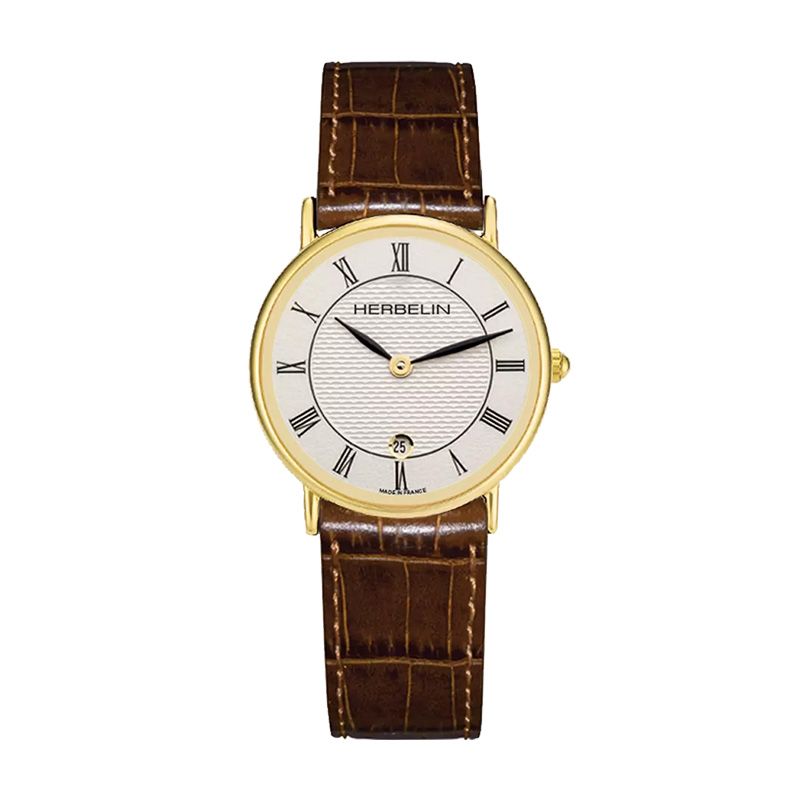 Montre femme herbelin classique cuir marron 16845p08ma - montres-femme - edora