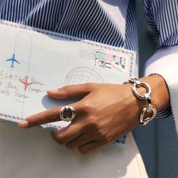 Bague femme large agatha ines argent 925/1000 02220312-050 - bagues-femmes - edora - 4