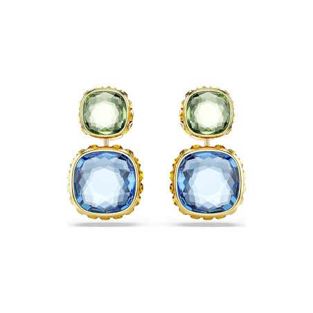 Boucles d'oreilles femme pendantes swarovski chroma doré et cristaux 5692492 – boucles d'oreilles femme