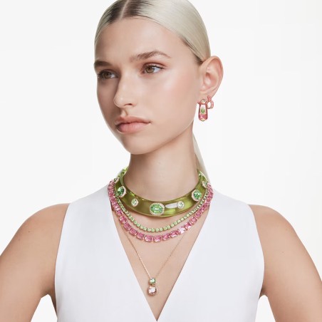 Collier femme swarovski chroma doré et cristaux 5692496 – colliers femme