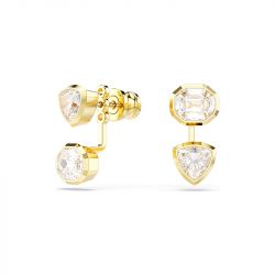 Boucles d'oreilles femme pendantes transformable swarovski imber doré et cristaux 5705461 - boucles-d-oreilles-femme - edora - 2