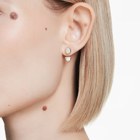 Boucles d'oreilles femme pendantes transformable swarovski imber doré et cristaux 5705461 – boucles d'oreilles femme