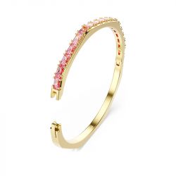 Bracelet femme jonc swarovski matrix doré et cristaux 5705791 - bracelets-femme - edora - 4