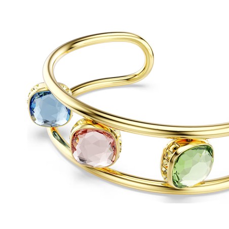 Bracelet femme manchette swarovksi chroma doré et cristaux 5705836 – bracelets femme