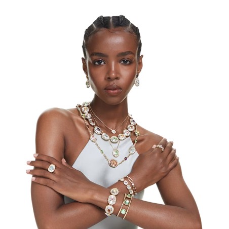 Bracelet femme manchette swarovksi chroma doré et cristaux 5705836 – bracelets femme