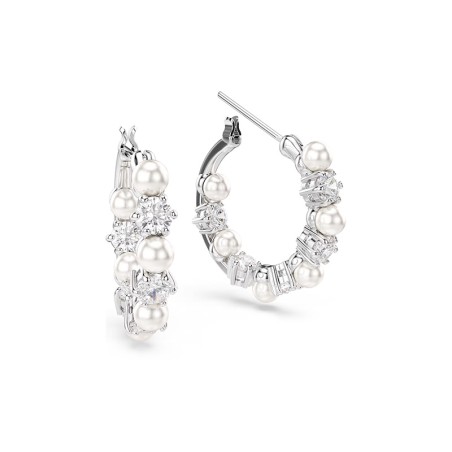 Boucles d'oreilles femme créoles swarovski matrix argenté et cristaux 5709256 – boucles d'oreilles femme