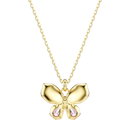 Collier femme papillon swarovski idyllia doré et cristaux 5709950 – colliers femme