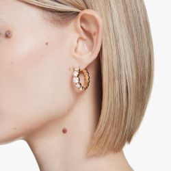 Boucles d'oreilles femme créoles swarovski imber doré et cristaux 5711483 - boucles-d-oreilles-femme - edora - 1