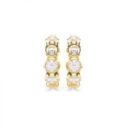 Boucles d'oreilles femme créoles swarovski imber doré et cristaux 5711483 - boucles-d-oreilles-femme - edora - 2