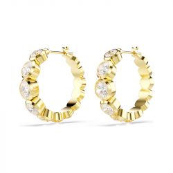 Boucles d'oreilles femme créoles swarovski imber doré et cristaux 5711483 - boucles-d-oreilles-femme - edora - 3