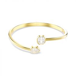 Bracelet femme jonc swarovski imber doré et cristaux 5714316 - joncs - edora - 0