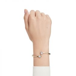 Bracelet femme jonc swarovski imber doré et cristaux 5714316 - joncs - edora - 1