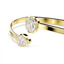 Bracelet femme jonc swarovski imber doré et cristaux 5714316 - joncs - edora - 4