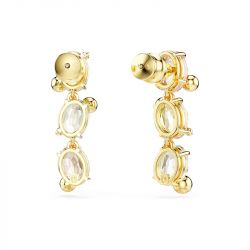 Boucles d'oreilles femme pendantes swarovski gema doré et cristaux 5714815 - boucles-d-oreilles-femme - edora - 3