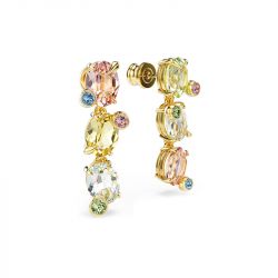 Boucles d'oreilles femme pendantes swarovski gema doré et cristaux 5714815 - boucles-d-oreilles-femme - edora - 4