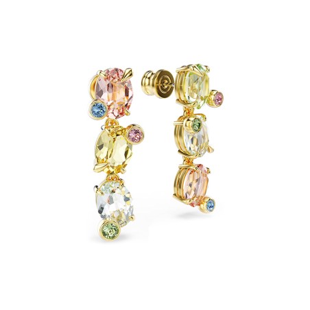 Boucles d'oreilles femme pendantes swarovski gema doré et cristaux 5714815 – boucles d'oreilles femme