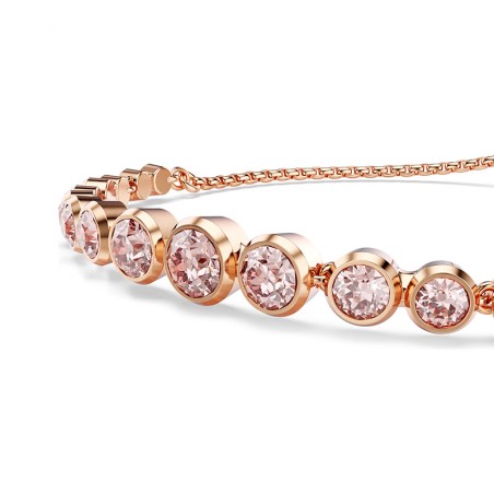 Bracelet femme swarovski tennis imber doré rose et cristaux 5718204 – bracelets femme